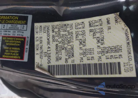 2011 Nissan Frontier Sv from USA, damaged, VIN 1N6AD0CW4BC413806